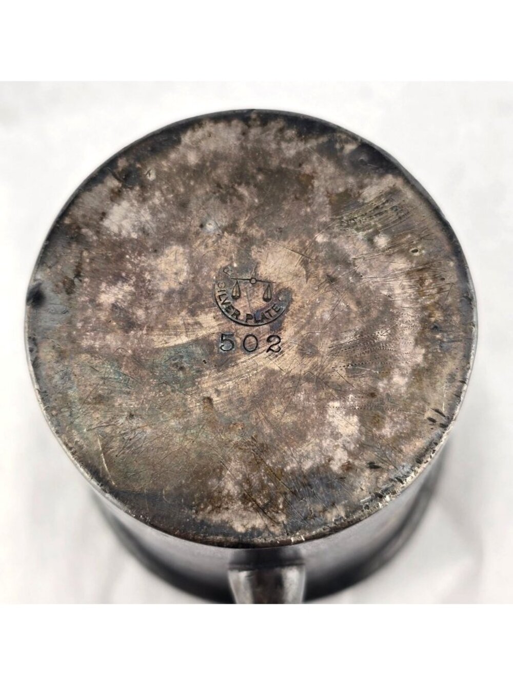 Antique Rockford Silverplate Co. Baby Cup Ornate Gothic Engraving Patina - Picture 9 of 15